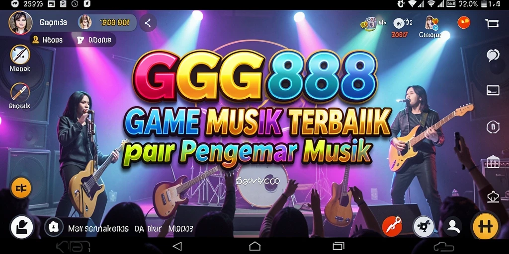 Tampilan utama GGG888 dengan gameplay interaktif musik.