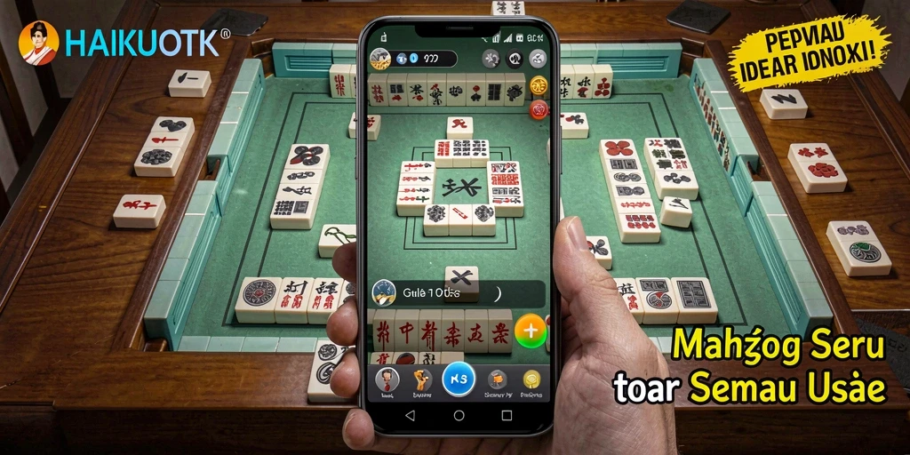 Tampilan gameplay HAIKUOTK dengan keseruan permainan Mahjong.