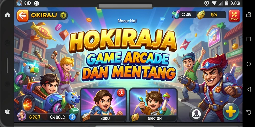 Screenshot gameplay HOKIRAJA menampilkan aksi seru dalam game Arcade.