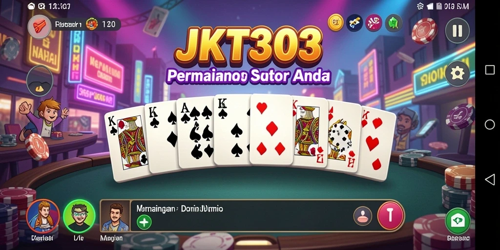 Gameplay menarik JKT303 dengan teman dalam permainan Domino.