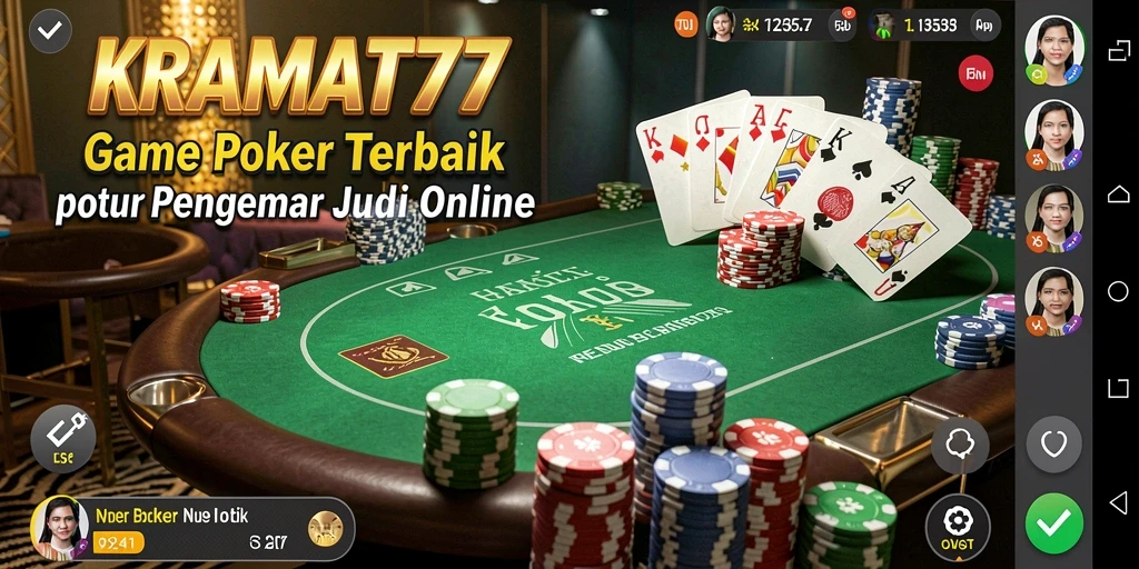 Screenshot gameplay KRAMAT77 menampilkan momen seru permainan Poker.