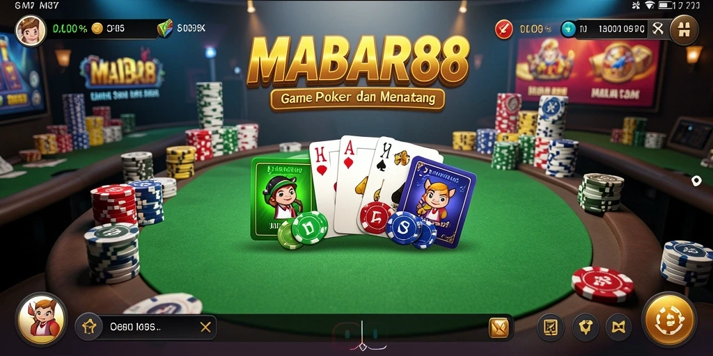 Tampilan screenshot MABAR88 dengan gameplay Poker yang seru.