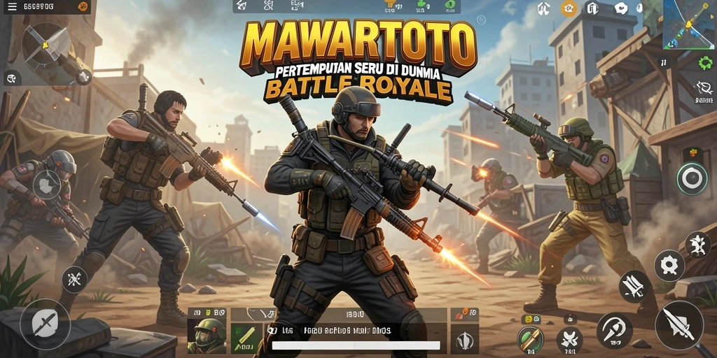 Tampilan gameplay seru MAWARTOTO dalam aksi Battle Royale.