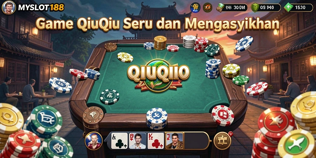 Screenshot MYSLOT188 yang menunjukkan gameplay seru QiuQiu.