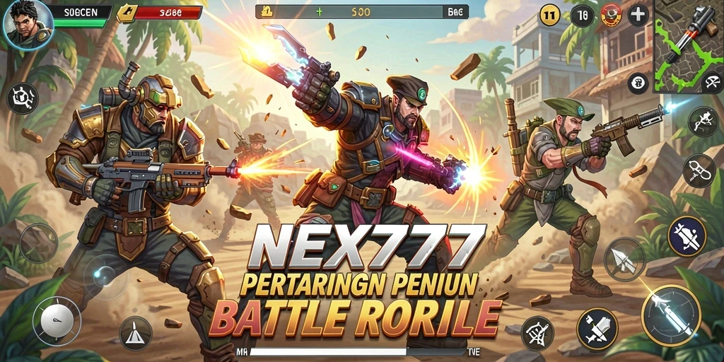 Tampilan gameplay seru di NEX777 saat pertempuran hebat berlangsung.