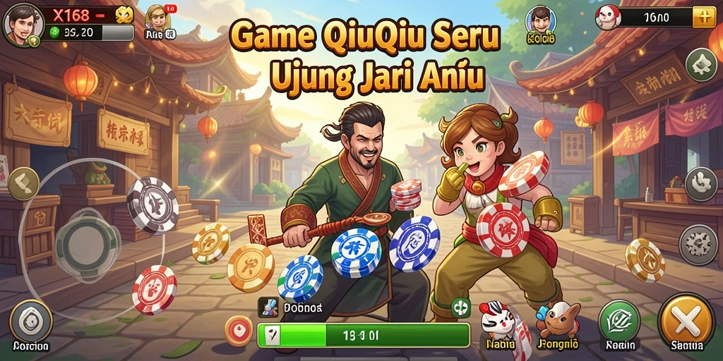 Tampilan gameplay QiuQiu yang menarik dan kompetitif.